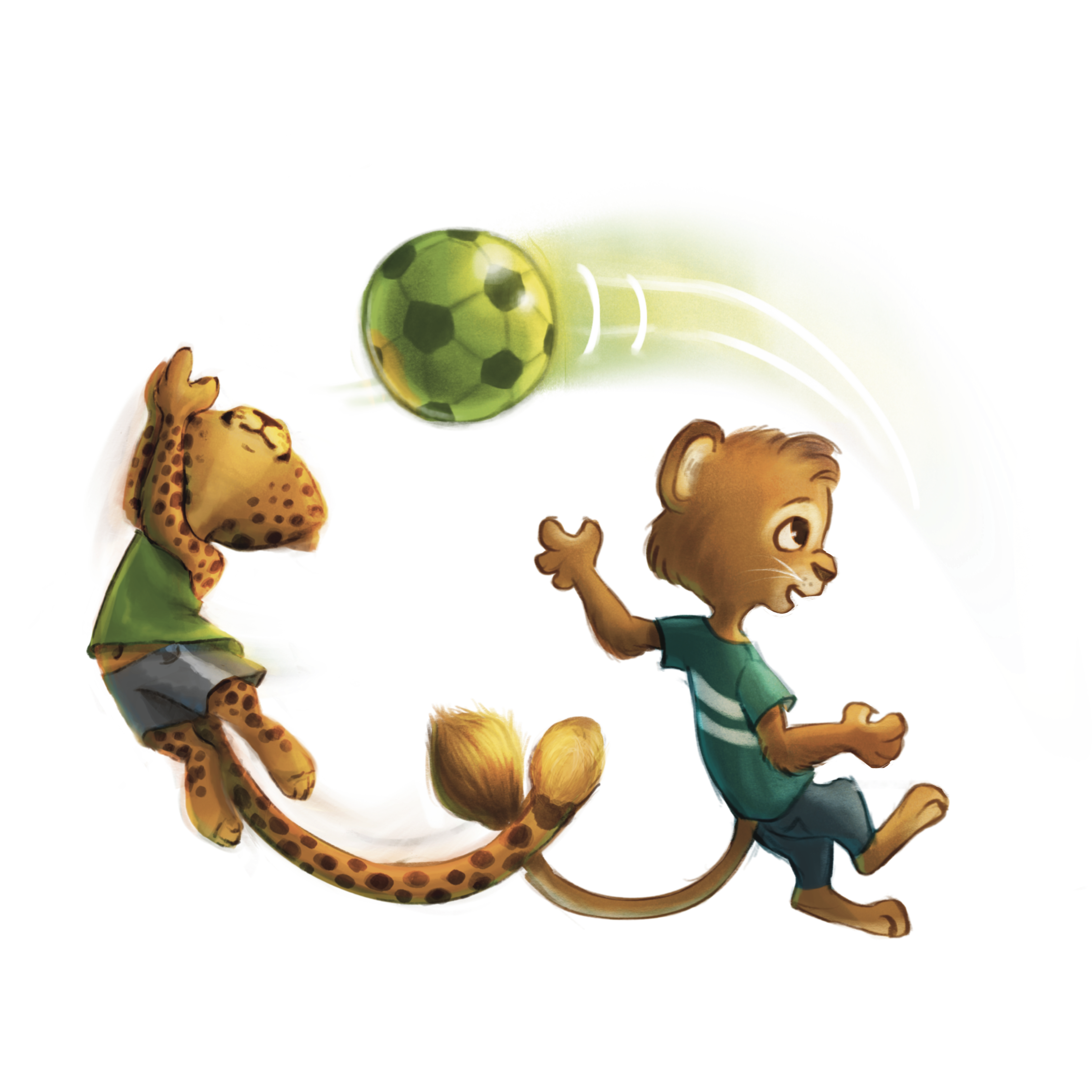 Bush and his friend playing soccer